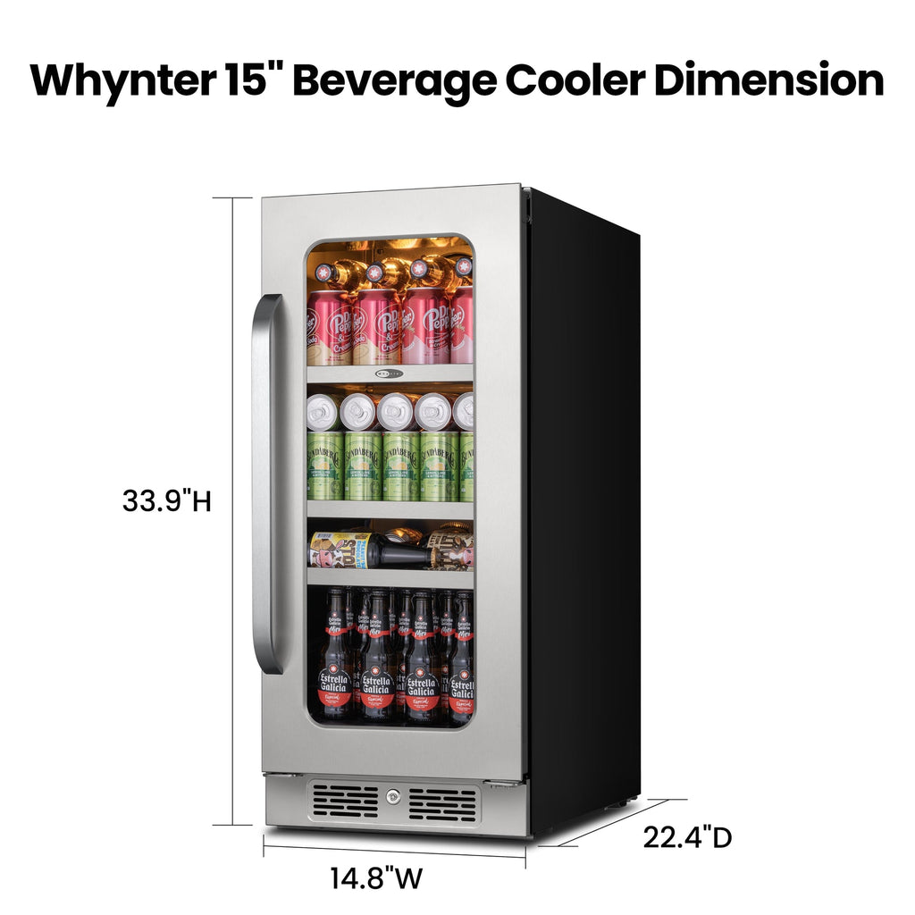 Whynter BSR-080SB 128-Can Built-In Beverage Fridge
