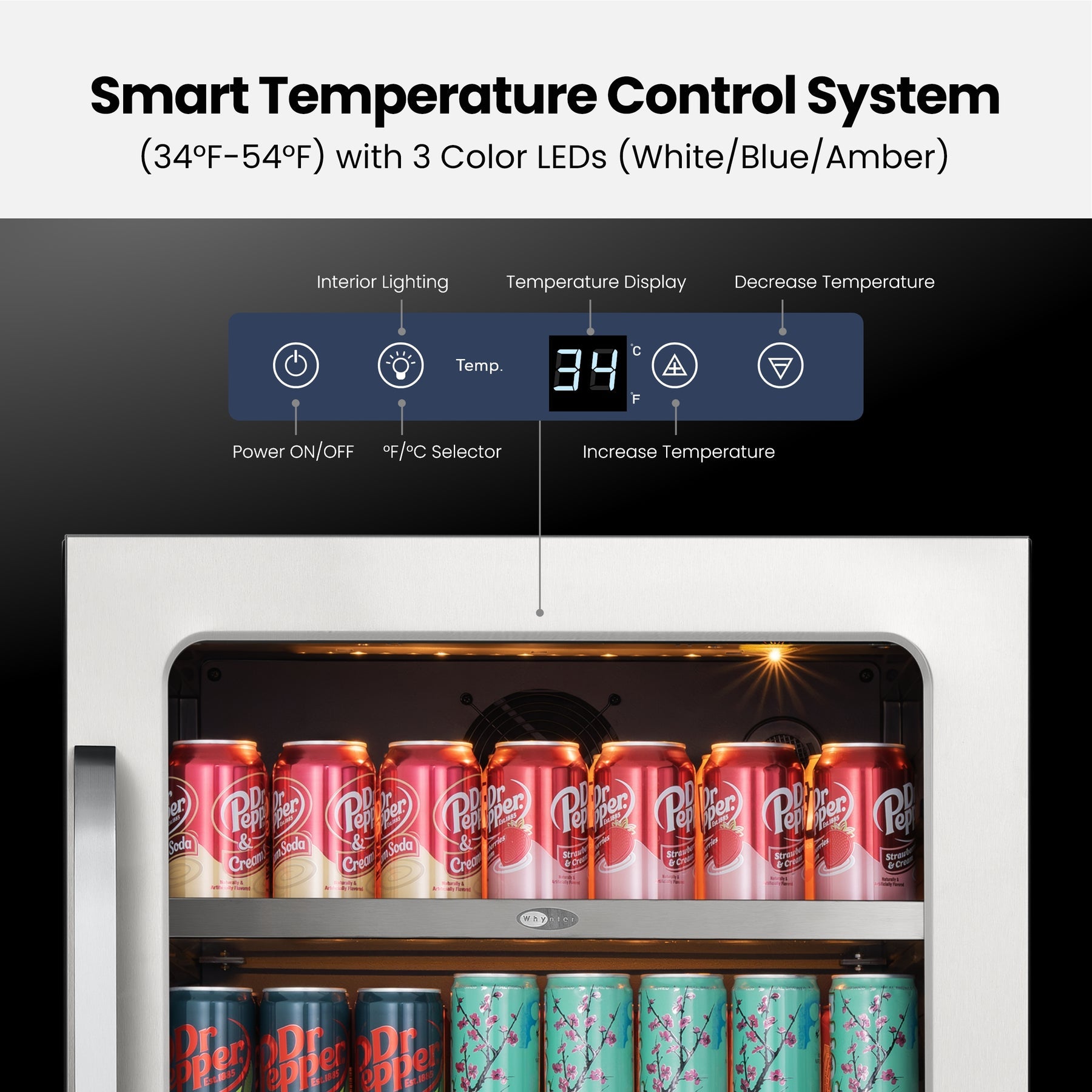 Whynter BSR-140SB 166-Can Built-In Beverage Fridge