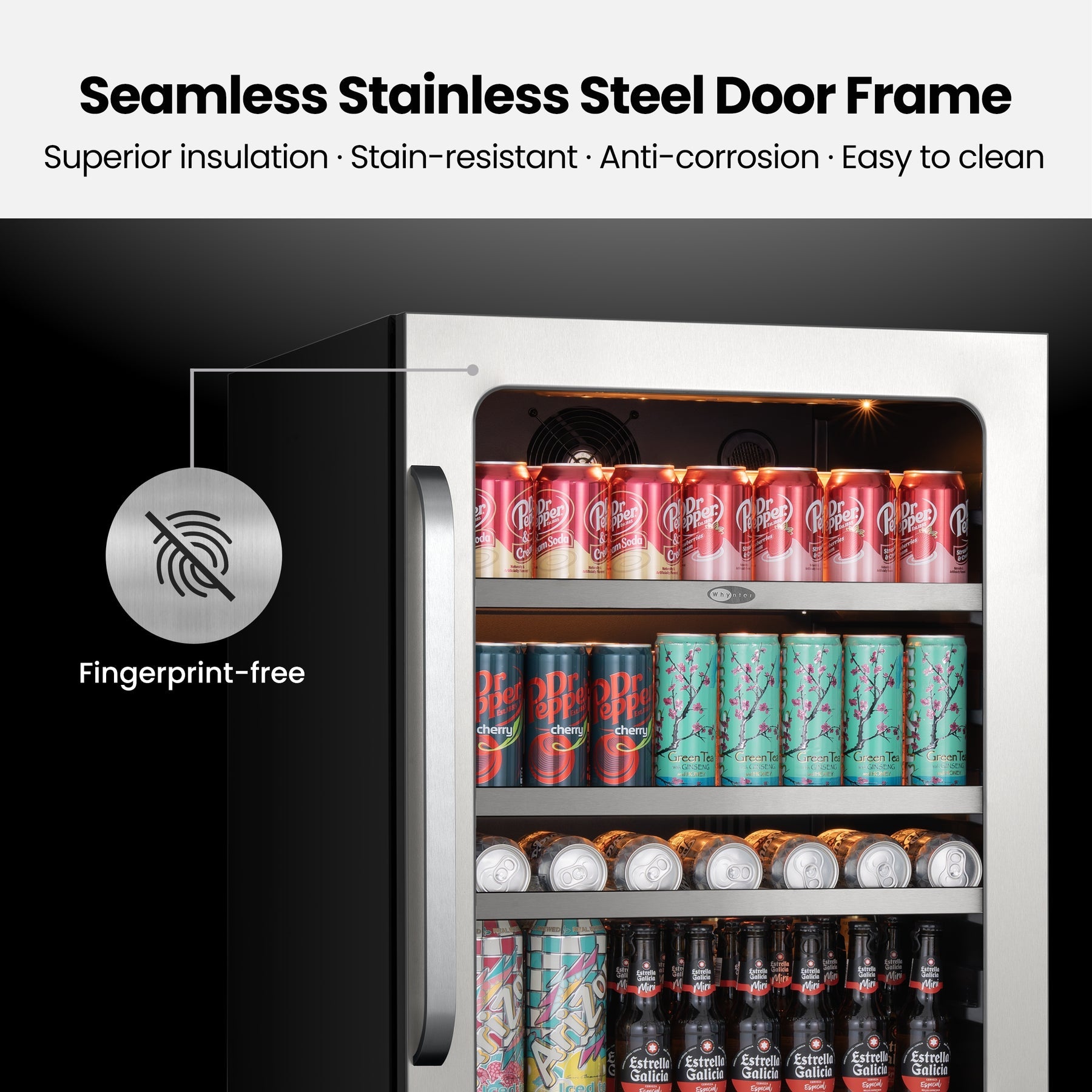 Whynter BSR-140SB 166-Can Built-In Beverage Fridge
