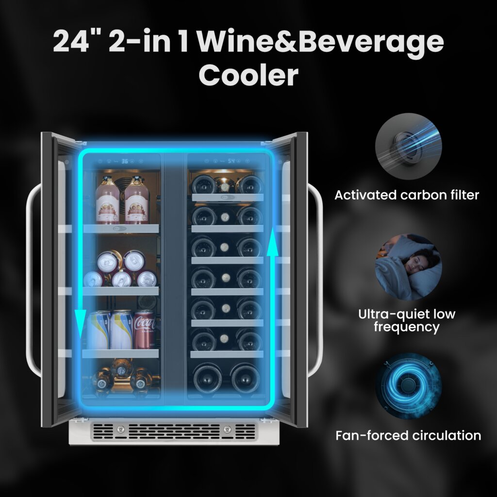 Whynter BSR-6020FDS 76-Can Dual Zone Wine Fridge