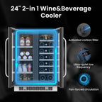 Whynter BSR-6020FDS 76-Can Dual Zone Wine Fridge