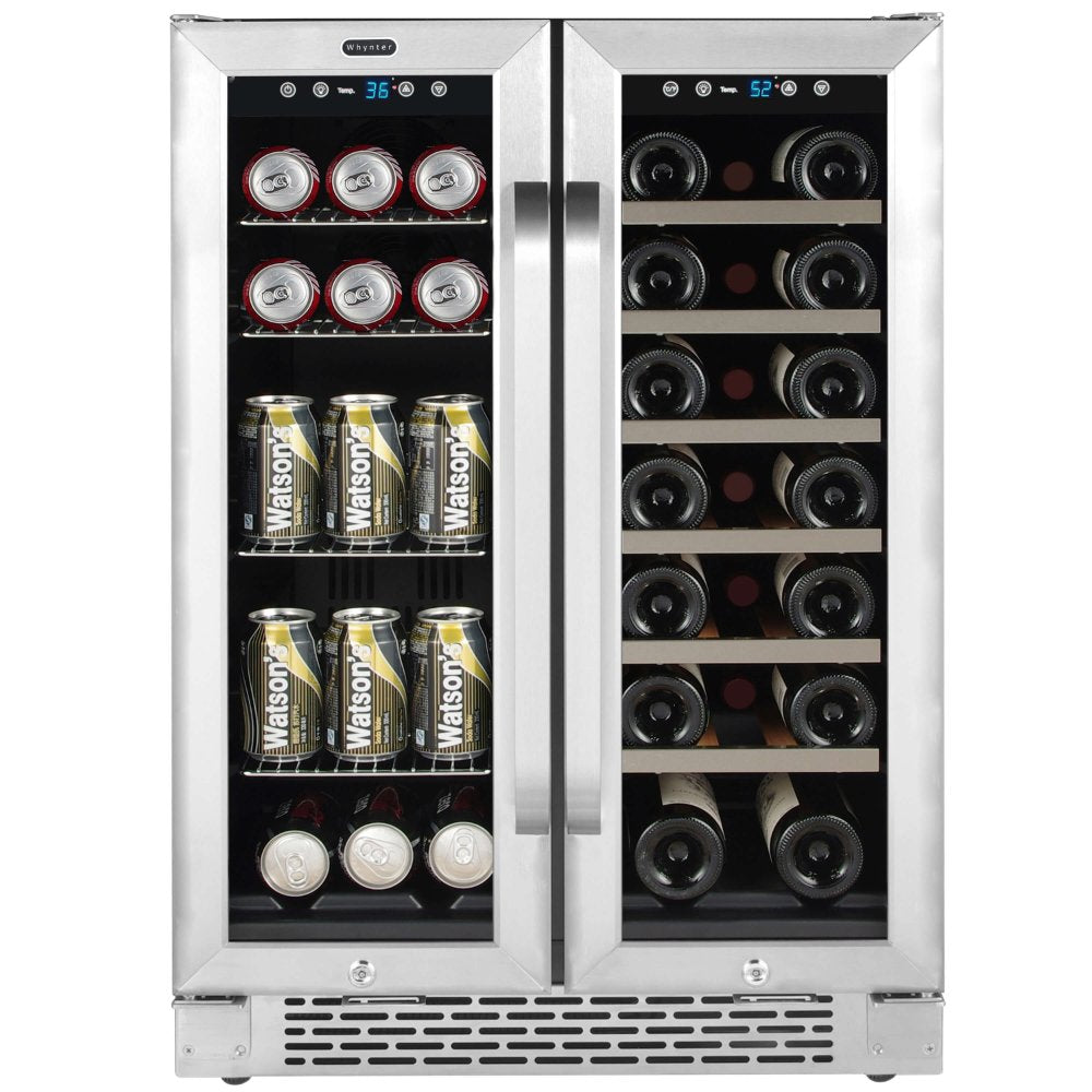 Whynter 24" Dual Zone Wine & Beverage Refrigerator 20-Bottle 69-Can BWB-2060FDS