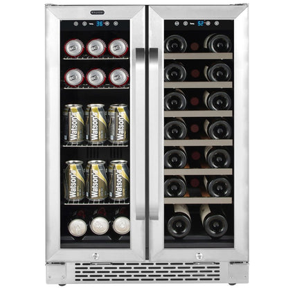 Whynter 24" Dual Zone Wine & Beverage Refrigerator 20-Bottle 69-Can BWB-2060FDS