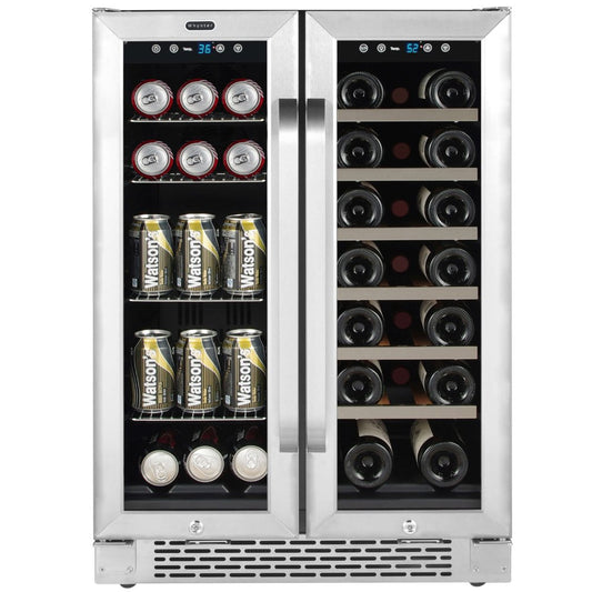 Whynter 24" Dual Zone Wine & Beverage Refrigerator 20-Bottle 69-Can BWB-2060FDS