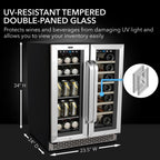 Whynter BWB-2060FDS 20-Bottle 76-Can Dual Zone Fridge