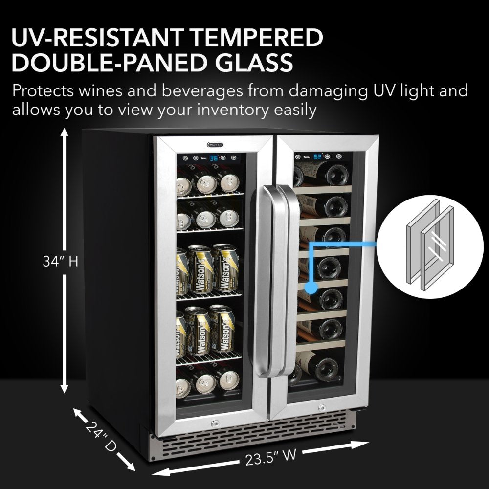 Whynter BWB-2060FDS 20-Bottle 76-Can Dual Zone Fridge