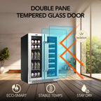 Whynter BWB-2060FDS 20-Bottle 76-Can Dual Zone Fridge