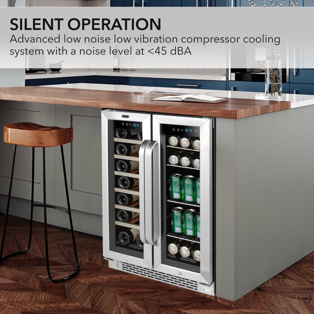 Whynter BWB-2060FDS 20-Bottle 76-Can Dual Zone Fridge