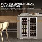 Whynter BWB-2060FDS 20-Bottle 76-Can Dual Zone Fridge