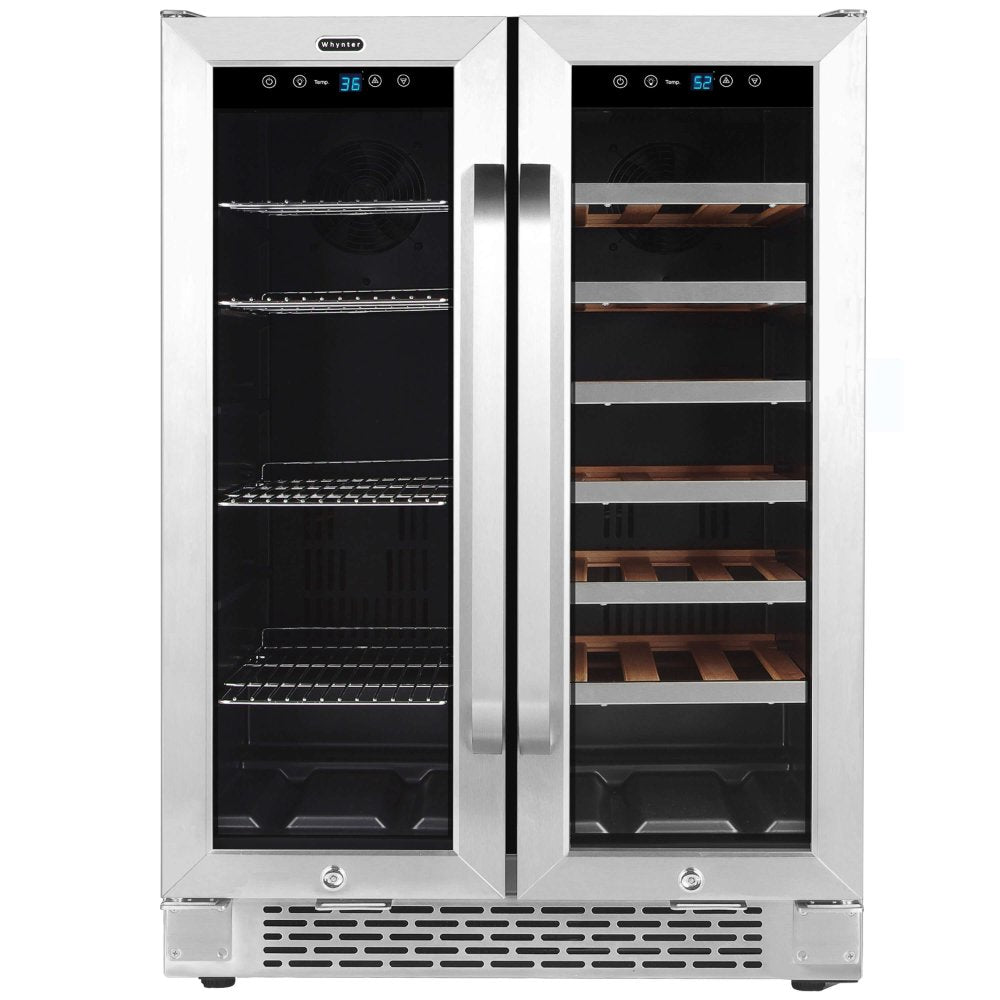 Whynter 24" Dual Zone Wine & Beverage Refrigerator 20-Bottle 69-Can BWB-2060FDS