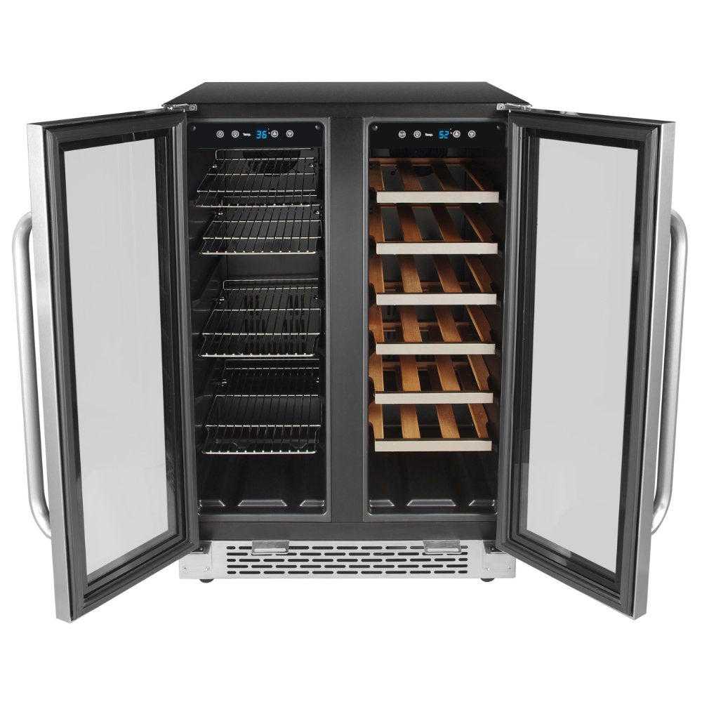 Whynter 24" Dual Zone Wine & Beverage Refrigerator 20-Bottle 69-Can BWB-2060FDS
