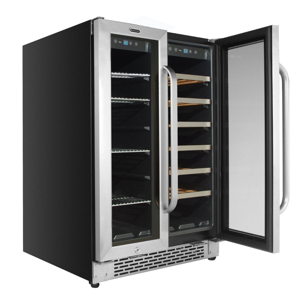 Whynter 24" Dual Zone Wine & Beverage Refrigerator 20-Bottle 69-Can BWB-2060FDS