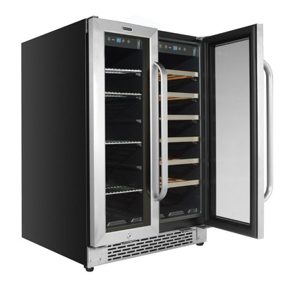 Whynter 24" Dual Zone Wine & Beverage Refrigerator 20-Bottle 69-Can BWB-2060FDS