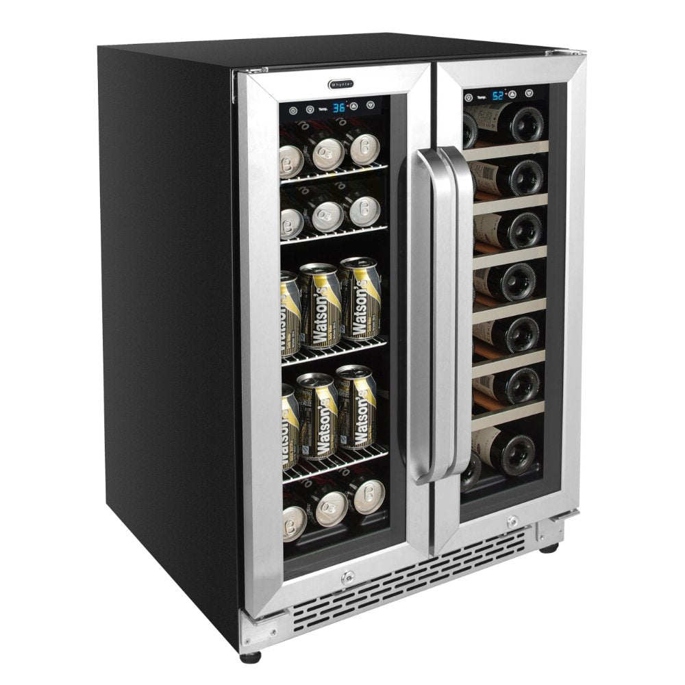 Whynter 24" Dual Zone Wine & Beverage Refrigerator 20-Bottle 69-Can BWB-2060FDS
