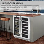 Whynter BWB-3388FDS Dual Zone Wine & Beverage Fridge