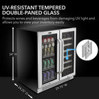 Whynter BWB-3388FDS Dual Zone Wine & Beverage Fridge