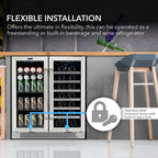 Whynter BWB-3388FDS Dual Zone Wine & Beverage Fridge