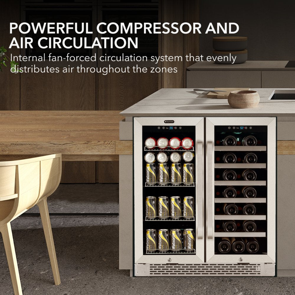 Whynter BWB-3388FDS Dual Zone Wine & Beverage Fridge