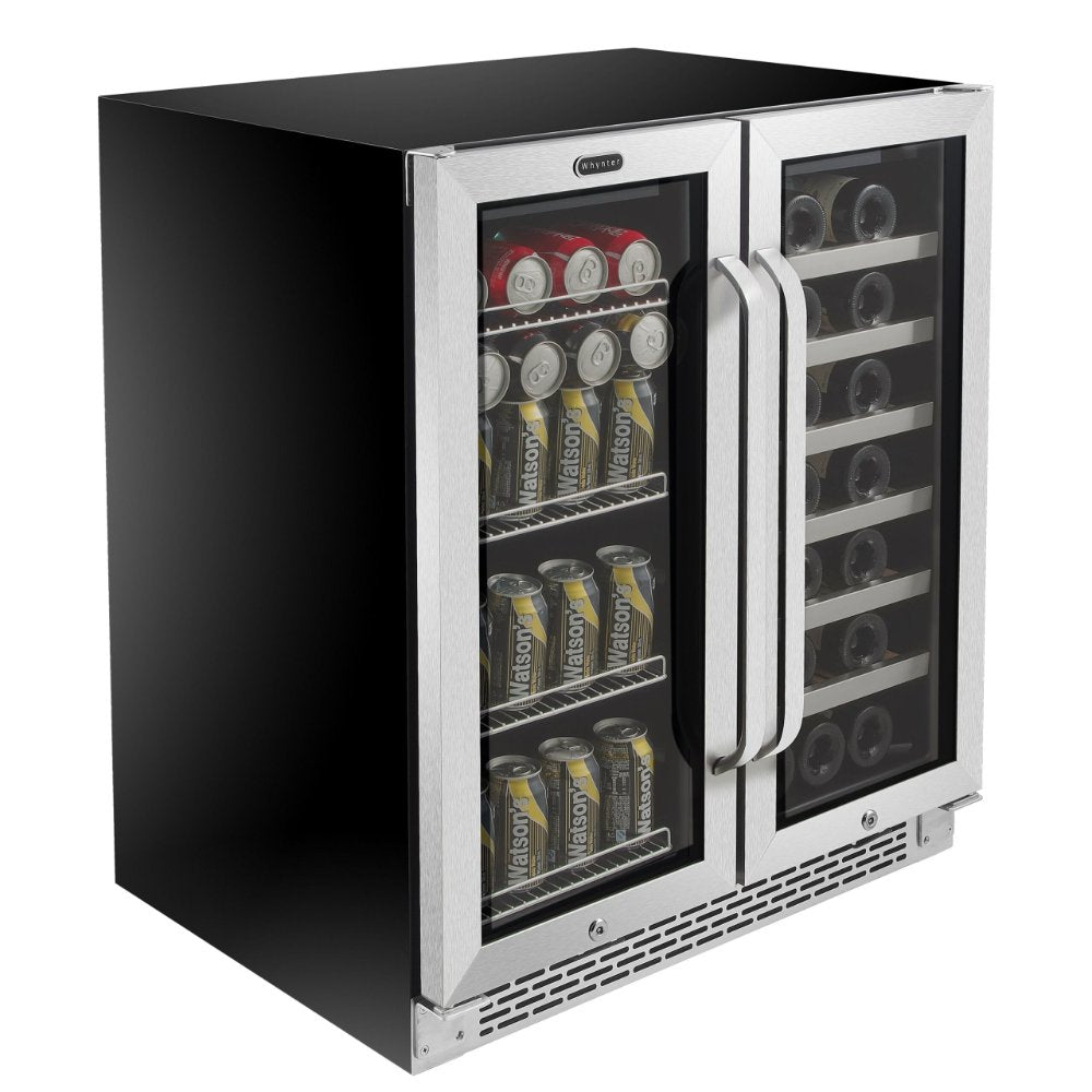 Whynter BWB-3388FDS 30″ Dual Zone Wine & Beverage Cooler 33 Bottles / 112 Cans