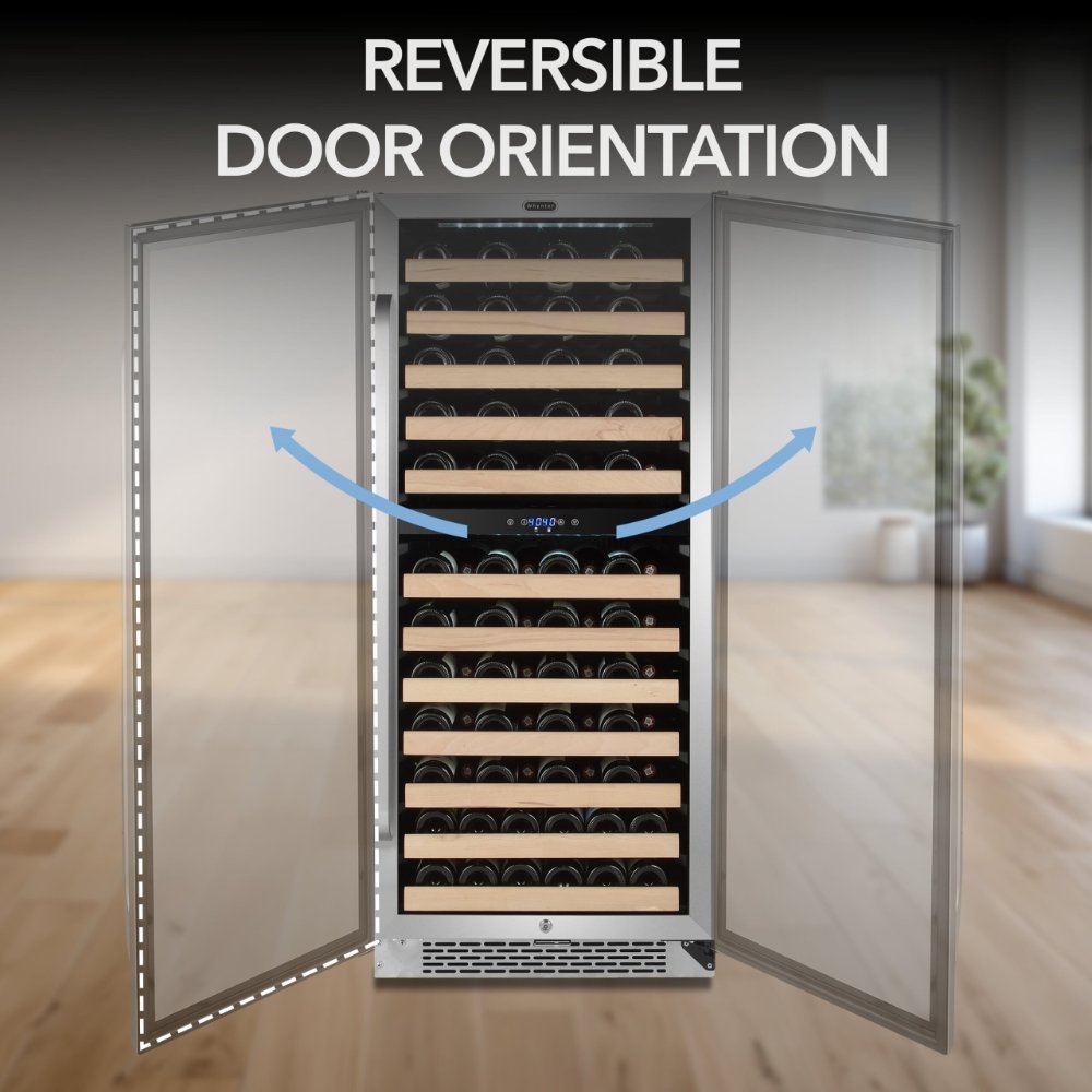 Whynter 24" 92-Bottle Dual Zone Built-In Wine Refrigerator with LED Display BWR-0922DZ