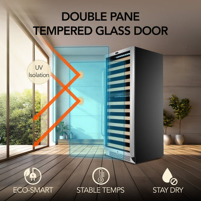 Whynter 24" 92-Bottle Dual Zone Built-In Wine Refrigerator with LED Display BWR-0922DZ