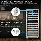 Whynter BWR-0922DZ 92-Bottle Dual Zone Wine Refrigerator