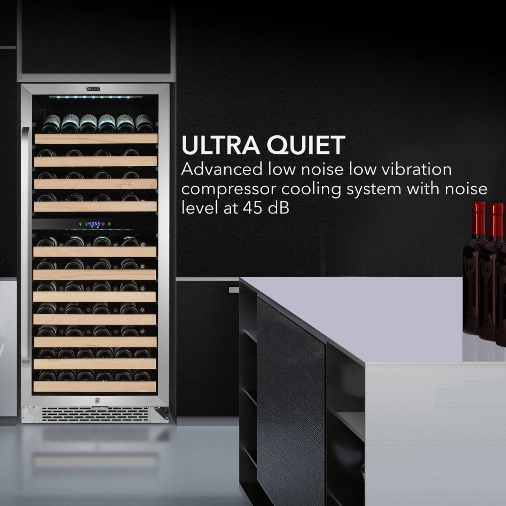 Whynter 24" 92-Bottle Dual Zone Built-In Wine Refrigerator with LED Display BWR-0922DZ