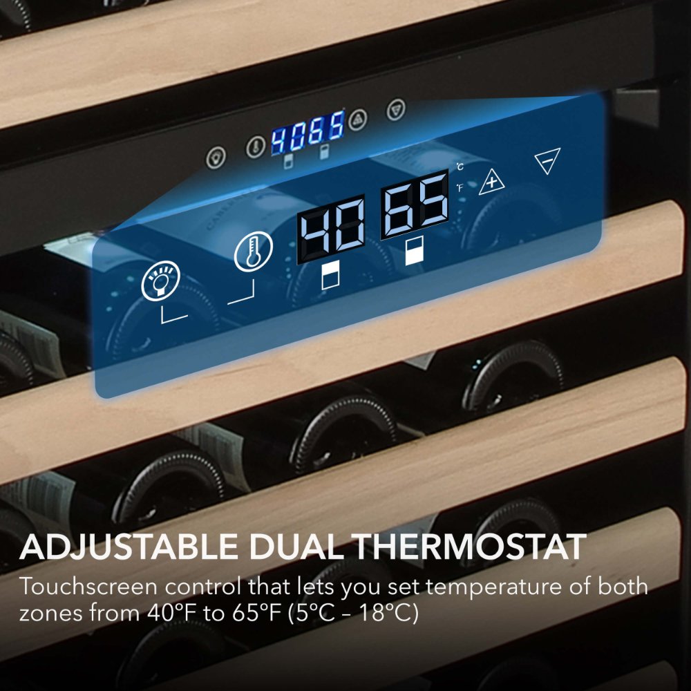Whynter BWR-0922DZ 92-Bottle Dual Zone Wine Refrigerator