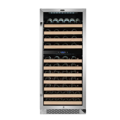Whynter 24" 92-Bottle Dual Zone Built-In Wine Refrigerator with LED Display BWR-0922DZ