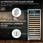 Whynter BWR-1002SD 100-Bottle Built-In Wine Refrigerator