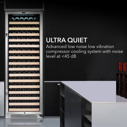Whynter Wine Refrigerator 166 Bottle Built-In Stainless Steel + Display BWR-1662SD