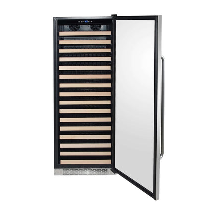 Whynter Wine Refrigerator 166 Bottle Built-In Stainless Steel + Display BWR-1662SD