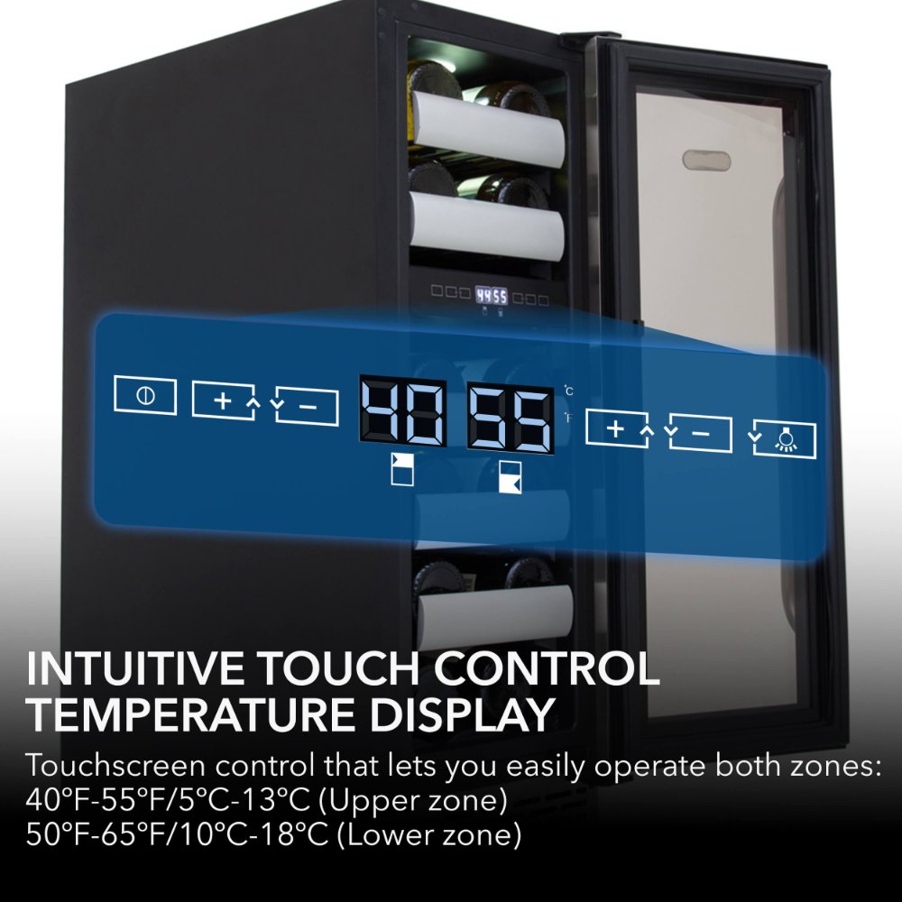 Whynter BWR-171DS 17-Bottle Dual Zone Wine Refrigerator