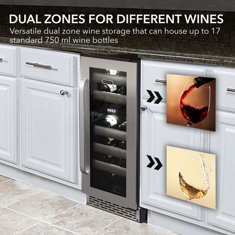 Whynter BWR-171DS 17-Bottle Dual Zone Wine Refrigerator
