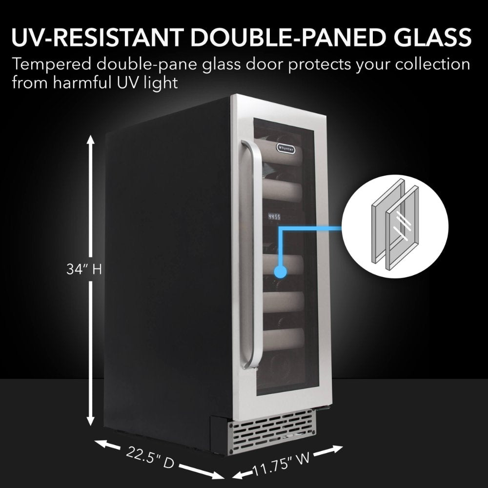 Whynter BWR-171DS 17-Bottle Dual Zone Wine Refrigerator