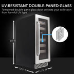 Whynter BWR-171DS 17-Bottle Dual Zone Wine Refrigerator