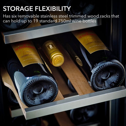 Whynter Wine Refrigerator 18 Bottle 12″ Built-In Compressor Cooling BWR-18SD
