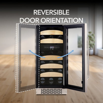 Whynter 15″ 28-Bottle Dual Zone Built-In Wine Refrigerator BWR-281DZ