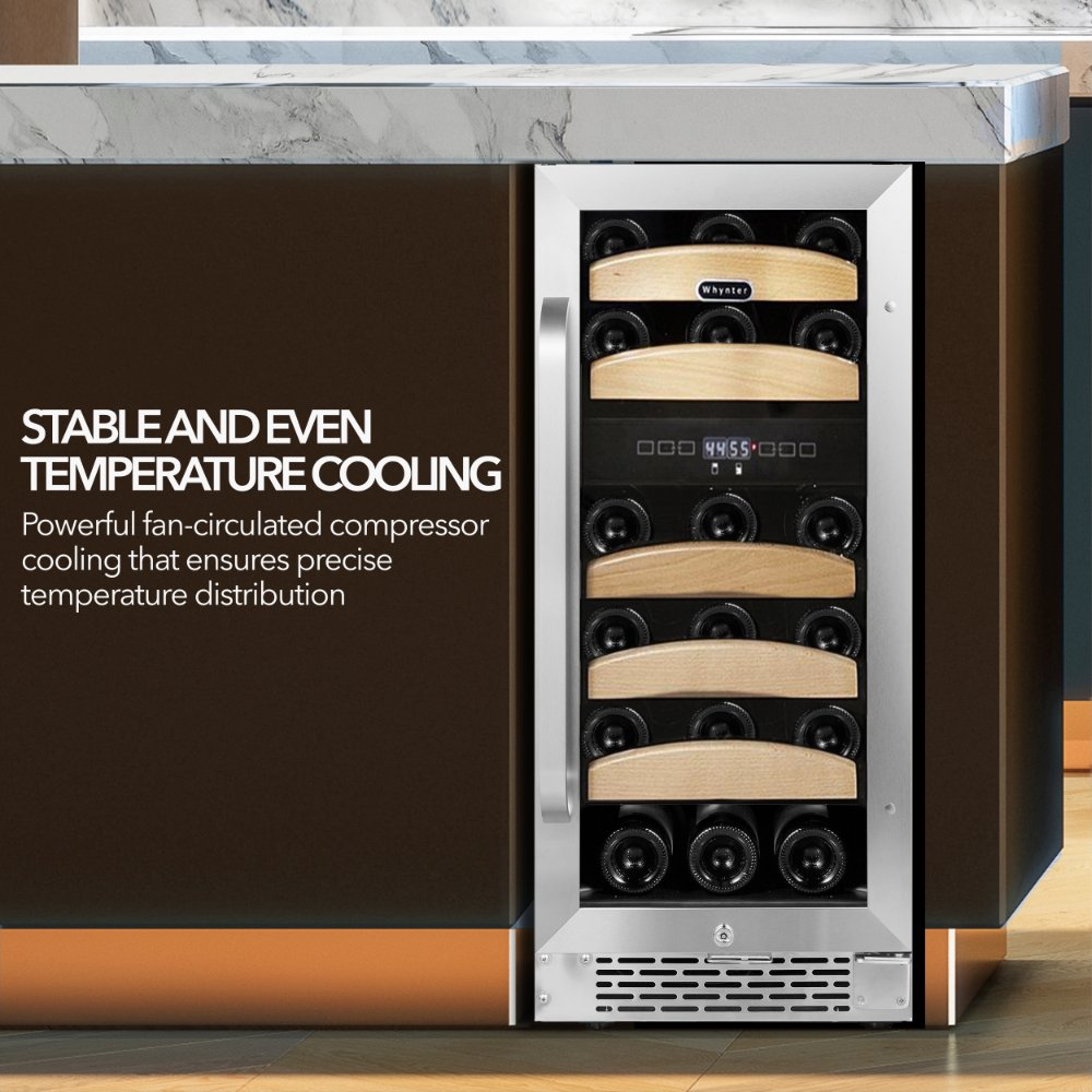 Whynter 15″ 28-Bottle Dual Zone Built-In Wine Refrigerator BWR-281DZ