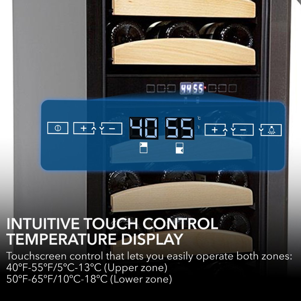 Whynter BWR-281DZ 28-Bottle Dual Zone Wine Refrigerator