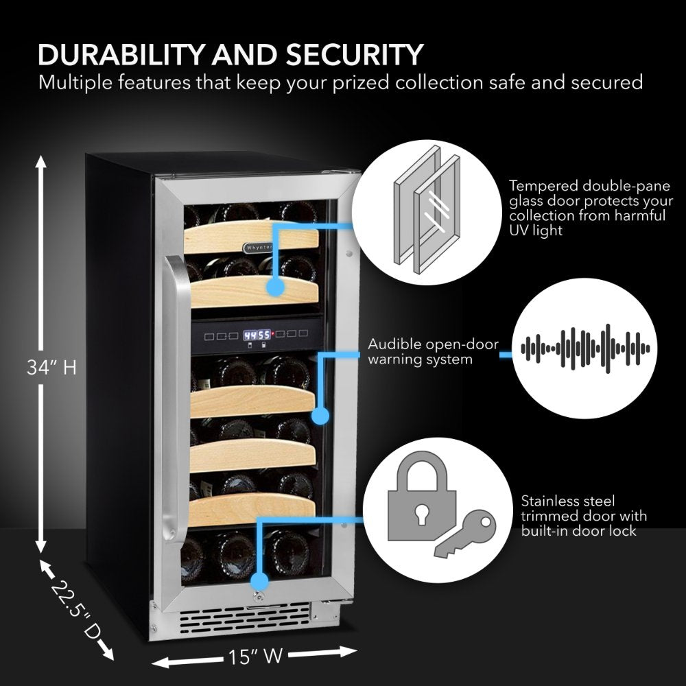 Whynter BWR-281DZ 28-Bottle Dual Zone Wine Refrigerator