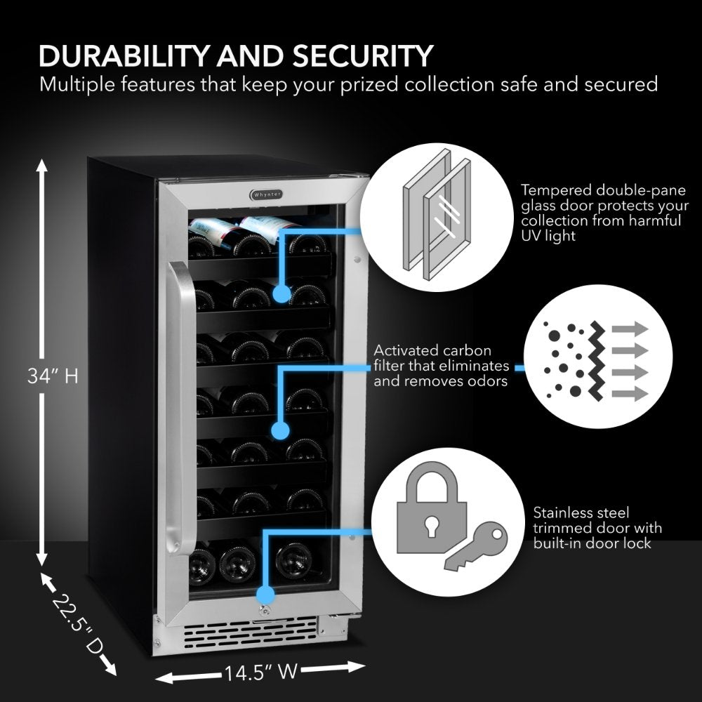 Whynter BWR-308SB 33-Bottle Built-In Wine Refrigerator