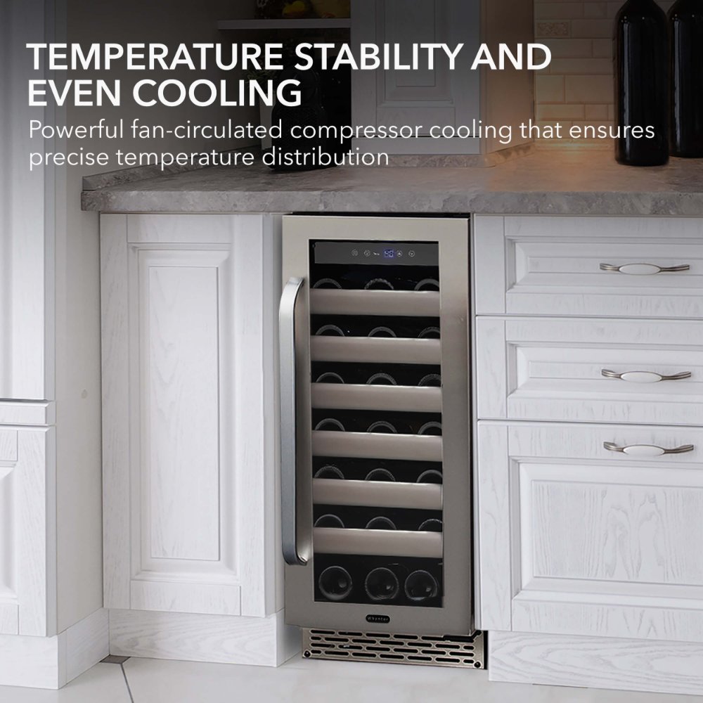 Whynter Elite 33-Bottle Single Zone Built-in Wine Refrigerator BWR-331SL
