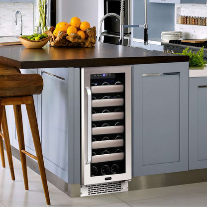 Whynter Elite 33-Bottle Single Zone Built-in Wine Refrigerator BWR-331SL