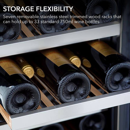 Whynter 33 Bottle Built-In Wine Refrigerator 15″ Compressor BWR-33SD