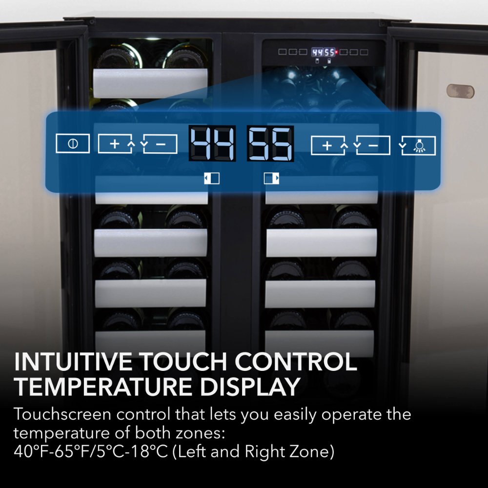 Whynter BWR-401DS 40-Bottle Dual Zone Wine Refrigerator