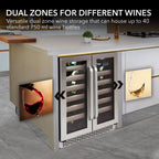 Whynter BWR-401DS 40-Bottle Dual Zone Wine Refrigerator