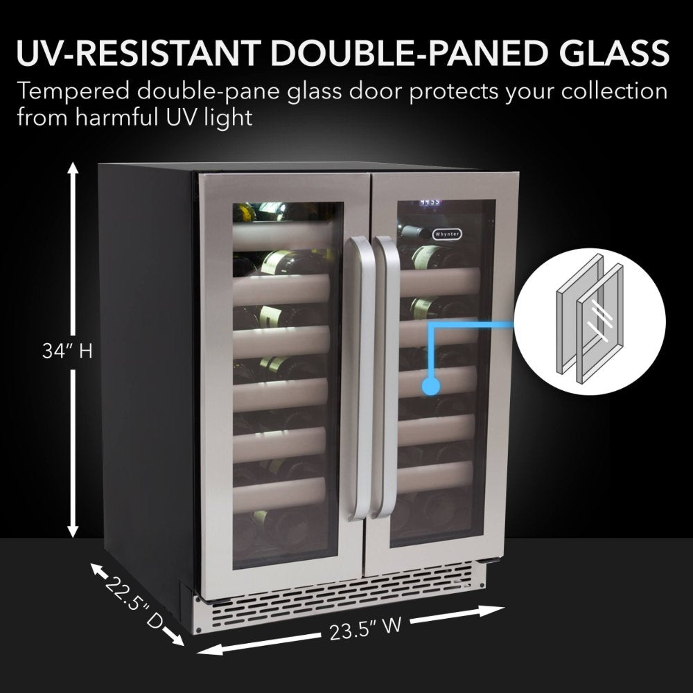 Whynter BWR-401DS 40-Bottle Dual Zone Wine Refrigerator