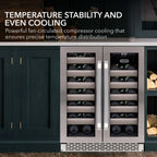 Whynter BWR-401DS 40-Bottle Dual Zone Wine Refrigerator