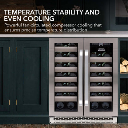 Whynter Wine Refrigerator 40-Bottle Dual Zone Stainless Steel – BWR-401DS